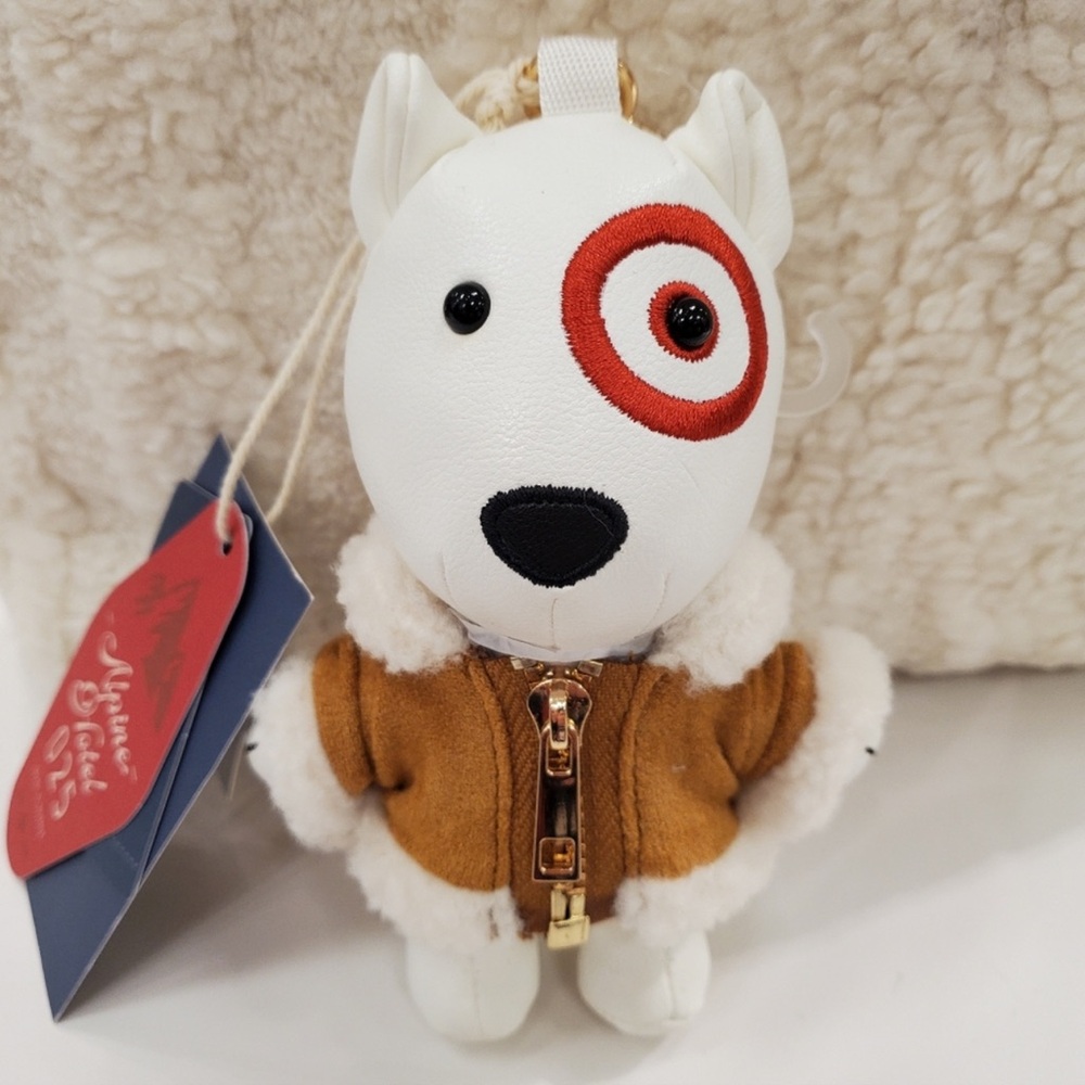 Universal Thread White & Brown Dog Keychain Bag Charm